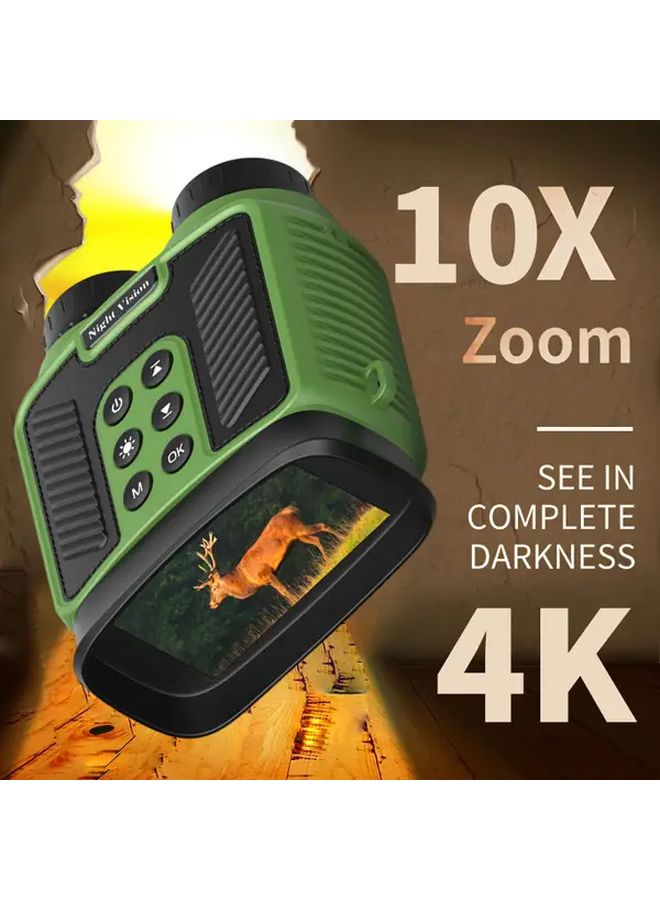بصل أخضر 59 منظار رؤية ليلية قياسي تكبير بصري 10x كاميرا بالأشعة تحت الحمراء بدقة 4K عالية الوضوح - Image 1